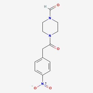 4-[(4-nitrophenyl)acetyl]-1-piperazinecarbaldehyde