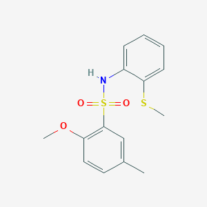 2-methoxy-5-methyl-N-(2-methylsulfanylphenyl)benzenesulfonamide