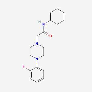 N-cyclohexyl-2-[4-(2-fluorophenyl)piperazin-1-yl]acetamide