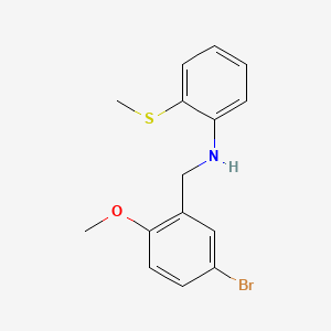 N-[(5-bromo-2-methoxyphenyl)methyl]-2-methylsulfanylaniline