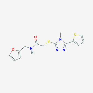 N-(2-furylmethyl)-2-{[4-methyl-5-(2-thienyl)-4H-1,2,4-triazol-3-yl]thio}acetamide