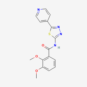 2,3-dimethoxy-N-[5-(4-pyridinyl)-1,3,4-thiadiazol-2-yl]benzamide