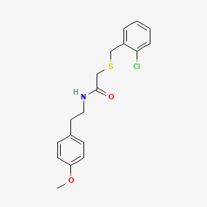 molecular formula C18H20ClNO2S B5828010 2-[(2-chlorobenzyl)thio]-N-[2-(4-methoxyphenyl)ethyl]acetamide 