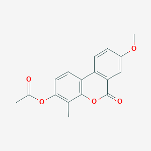 8-methoxy-4-methyl-6-oxo-6H-benzo[c]chromen-3-yl acetate