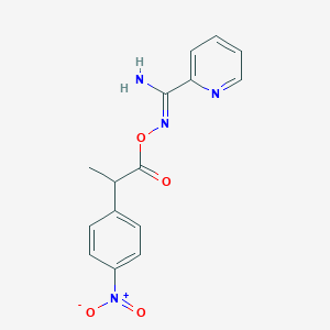 molecular formula C15H14N4O4 B5828052 N'-{[2-(4-nitrophenyl)propanoyl]oxy}-2-pyridinecarboximidamide 