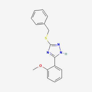 molecular formula C16H15N3OS B5828074 3-(benzylthio)-5-(2-methoxyphenyl)-4H-1,2,4-triazole 