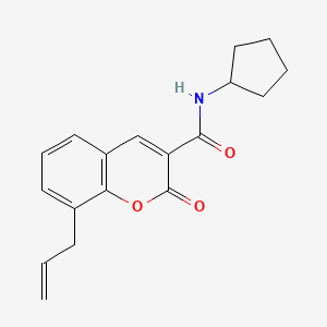 molecular formula C18H19NO3 B5828081 8-allyl-N-cyclopentyl-2-oxo-2H-chromene-3-carboxamide 