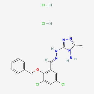 molecular formula C17H18Cl4N6O B5828100 2-(benzyloxy)-3,5-dichlorobenzaldehyde (4-amino-5-methyl-4H-1,2,4-triazol-3-yl)hydrazone dihydrochloride 