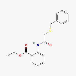 ethyl 2-{[(benzylthio)acetyl]amino}benzoate