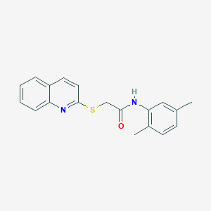 molecular formula C19H18N2OS B5828117 N-(2,5-dimethylphenyl)-2-(2-quinolinylthio)acetamide 