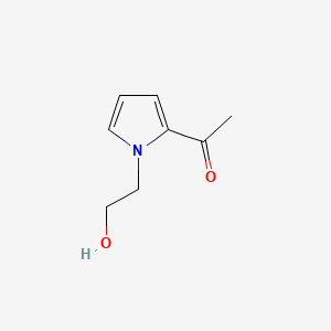 molecular formula C8H11NO2 B582812 1-(1-(2-Hydroxyethyl)-1H-pyrrol-2-yl)ethanone CAS No. 158151-19-0