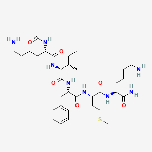 molecular formula C34H58N8O6S B582814 Ac-Lys-Ile-Phe-Met-Lys-NH2 CAS No. 156162-44-6
