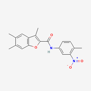 molecular formula C19H18N2O4 B5828141 3,5,6-trimethyl-N-(4-methyl-3-nitrophenyl)-1-benzofuran-2-carboxamide 