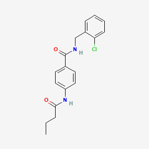 4-BUTANAMIDO-N-[(2-CHLOROPHENYL)METHYL]BENZAMIDE