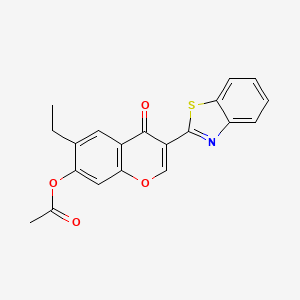 3-(1,3-benzothiazol-2-yl)-6-ethyl-4-oxo-4H-chromen-7-yl acetate