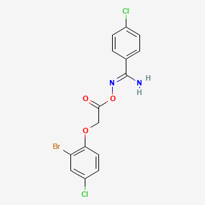 N'-{[(2-bromo-4-chlorophenoxy)acetyl]oxy}-4-chlorobenzenecarboximidamide