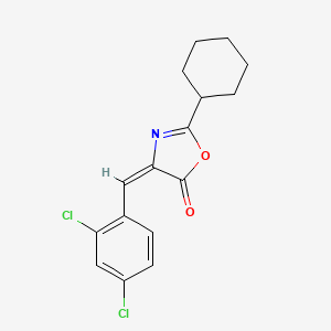 molecular formula C16H15Cl2NO2 B5828221 2-cyclohexyl-4-(2,4-dichlorobenzylidene)-1,3-oxazol-5(4H)-one 