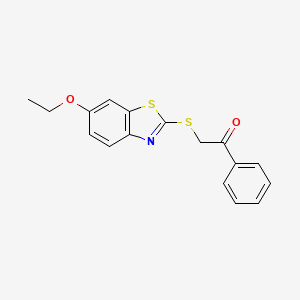 2-[(6-Ethoxy-1,3-benzothiazol-2-yl)sulfanyl]-1-phenylethanone