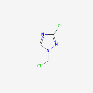 molecular formula C3H3Cl2N3 B582823 3-chloro-1-(chloromethyl)-1H-1,2,4-triazole CAS No. 157395-52-3