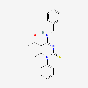 molecular formula C20H19N3OS B5828236 1-[4-(BENZYLAMINO)-6-METHYL-1-PHENYL-2-SULFANYLIDENE-1,2-DIHYDROPYRIMIDIN-5-YL]ETHAN-1-ONE 