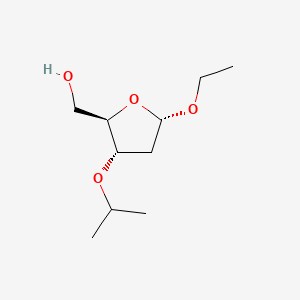 molecular formula C10H20O4 B582825 ((2R,3S,5S)-5-Ethoxy-3-isopropoxytetrahydrofuran-2-yl)methanol CAS No. 146764-52-5