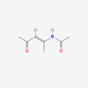 molecular formula C7H11NO2 B582827 N-[(2E)-4-Oxo-2-penten-2-yl]acetamide CAS No. 150172-09-1