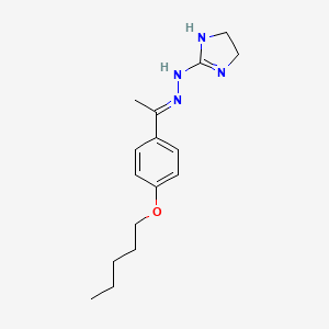 1-[4-(pentyloxy)phenyl]ethanone 4,5-dihydro-1H-imidazol-2-ylhydrazone