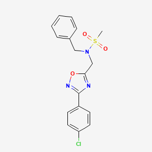 N-benzyl-N-{[3-(4-chlorophenyl)-1,2,4-oxadiazol-5-yl]methyl}methanesulfonamide