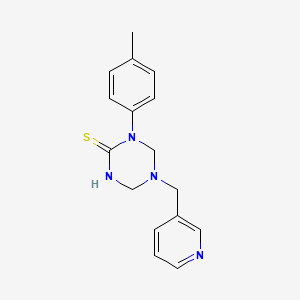 1-(4-methylphenyl)-5-(3-pyridinylmethyl)-1,3,5-triazinane-2-thione