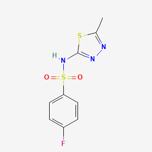 4-fluoro-N-(5-methyl-1,3,4-thiadiazol-2-yl)benzenesulfonamide