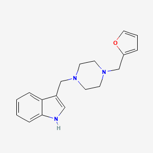 3-{[4-(2-furylmethyl)-1-piperazinyl]methyl}-1H-indole