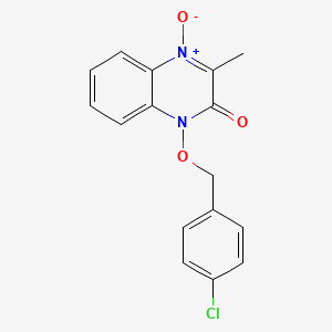 molecular formula C16H13ClN2O3 B5828327 1-[(4-chlorobenzyl)oxy]-3-methyl-2(1H)-quinoxalinone 4-oxide 