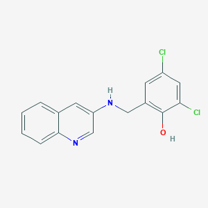 2,4-Dichloro-6-[(quinolin-3-ylamino)methyl]phenol