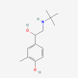 molecular formula C13H21NO2 B582836 4-[2-(叔丁基氨基)-1-羟基乙基]-2-甲基苯酚 CAS No. 18910-68-4