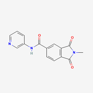 molecular formula C15H11N3O3 B5828365 2-methyl-1,3-dioxo-N-3-pyridinyl-5-isoindolinecarboxamide 