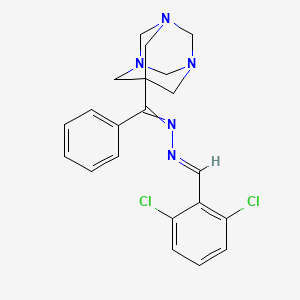 2,6-dichlorobenzaldehyde [phenyl(1,3,5-triazatricyclo[3.3.1.1~3,7~]dec-7-yl)methylene]hydrazone