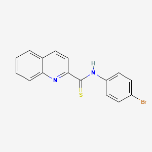 molecular formula C16H11BrN2S B5828388 N-(4-bromophenyl)-2-quinolinecarbothioamide 