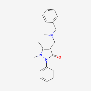 molecular formula C20H23N3O B5828402 4-{[benzyl(methyl)amino]methyl}-1,5-dimethyl-2-phenyl-1,2-dihydro-3H-pyrazol-3-one 