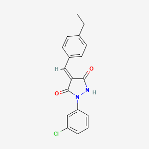 1-(3-chlorophenyl)-4-(4-ethylbenzylidene)-3,5-pyrazolidinedione