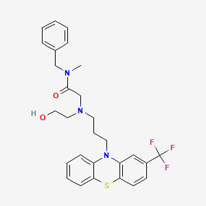 molecular formula C28H30F3N3O2S B582853 N-Benzyl-2-[2-hydroxyethyl-[3-[2-(trifluoromethyl)phenothiazin-10-yl]propyl]amino]-N-methylacetamide CAS No. 1797114-52-3