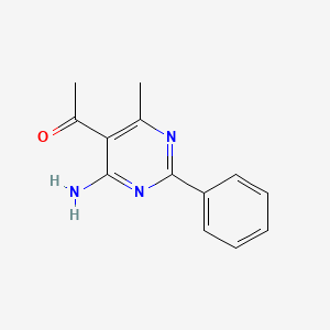 1-(4-amino-6-methyl-2-phenyl-5-pyrimidinyl)ethanone