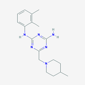 N-(2,3-dimethylphenyl)-6-[(4-methyl-1-piperidinyl)methyl]-1,3,5-triazine-2,4-diamine