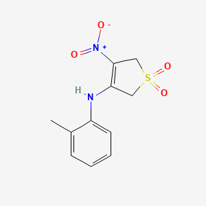 molecular formula C11H12N2O4S B5828564 (2-methylphenyl)(4-nitro-1,1-dioxido-2,5-dihydro-3-thienyl)amine 