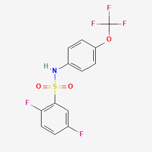 molecular formula C13H8F5NO3S B5828580 2,5-difluoro-N-[4-(trifluoromethoxy)phenyl]benzenesulfonamide 