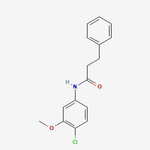 molecular formula C16H16ClNO2 B5828587 N-(4-chloro-3-methoxyphenyl)-3-phenylpropanamide 