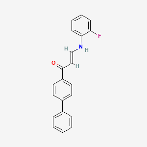 1-(4-biphenylyl)-3-[(2-fluorophenyl)amino]-2-propen-1-one