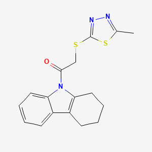 9-{[(5-methyl-1,3,4-thiadiazol-2-yl)thio]acetyl}-2,3,4,9-tetrahydro-1H-carbazole