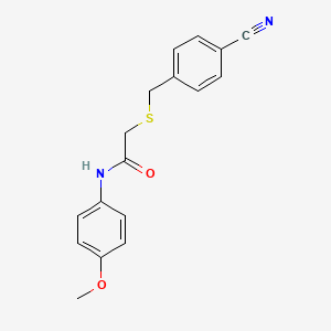 2-[(4-cyanobenzyl)thio]-N-(4-methoxyphenyl)acetamide