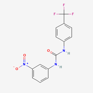 molecular formula C14H10F3N3O3 B5828645 N-(3-nitrophenyl)-N'-[4-(trifluoromethyl)phenyl]urea 