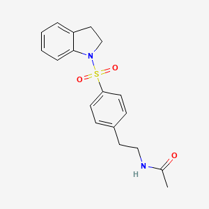 molecular formula C18H20N2O3S B5828676 N-{2-[4-(2,3-dihydro-1H-indol-1-ylsulfonyl)phenyl]ethyl}acetamide 